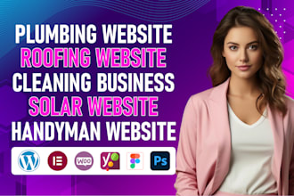 build professional pumbing, roofing and cleaning business website