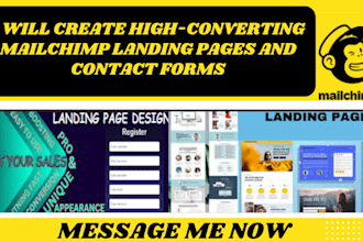 create high converting mailchimp landing pages and contact forms