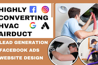 generate hvac leads airduct leads cleaning leads via facebook ads hvac website