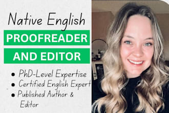 professionally edit and proofread your essay, article , documents and manuscript