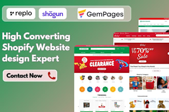 copy, clone, revamp shopify store with replo, pagefly, shogun, gempages expert