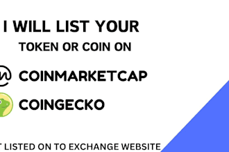 list your token and coin on coinmarketcap or coingecko
