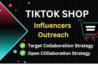 assist you in tiktok shop affiliate outreach and invite , dm creators