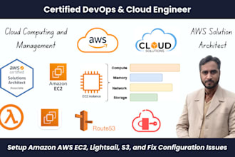 setup amazon AWS lightsail, ec2, s3, and AWS configuration issues
