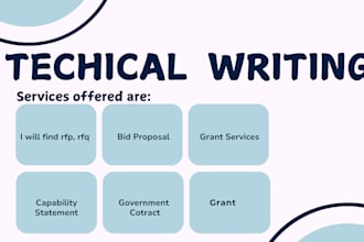 response rfp, rfq  bid proposal for government contract capability statement
