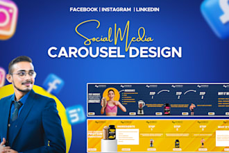 design amazing instagram and linkedin carousel post