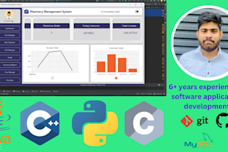 do java, python, cpp, c, mysql programming with gui