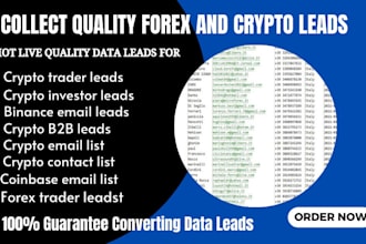 generate fresh live forex leads, crypto email list, bank leads, binance leads