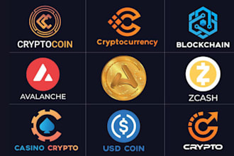 do modern minimalist crypto token and crypto coin logo