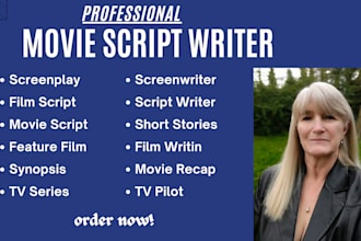 do scriptwriting, screenwriting, movie script writer, screenplay, feature films