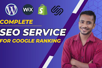 do complete monthly SEO services for shopify, wix, wordpress