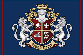 draw luxury heraldic coat of arms family crests logo