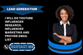 do youtube influencer research influencer marketing and provide email list