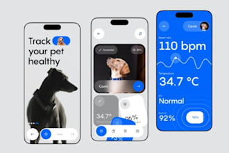 develop pet sitting app, dog trainer app, dog walking app with react native