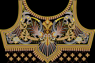 embroidery digitizing for top women wear or any clothes