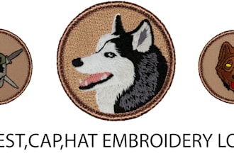 do embroidery chest logo in just 3 hour