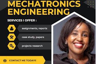 do research, biomedical mechatronics, capstone projects, reports, simulations