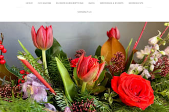 design a stunning flower website shopify store bouquet florist garden