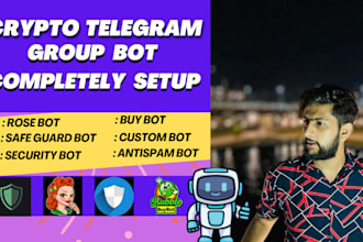 fully setup telegram bots in your crypto telegram group