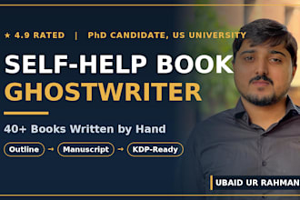 be your self help book ghostwriter for mindset and personal development