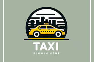 do modern car, taxi logo design