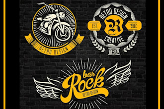 do motorcycle garage logo illustration design