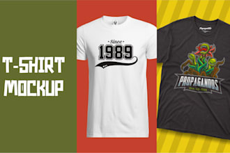 do tshirts and varsity jacket mockups