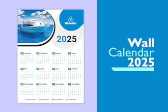 design professional wall or desk calendar