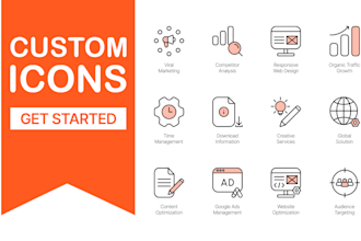 design stunning custom icon packs for your brand or project