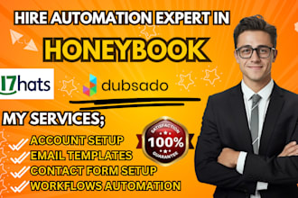 set honeybook automation dubsado 17hats project management workflow