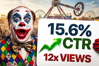 design your youtube thumbnail and miniature with high CTR