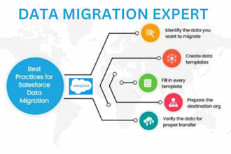 setup data migration from salesforce to hubspot, zoho, pipedrive, insightly CRM