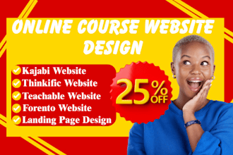 do kajabi, thinkific, teachable, forento online course website and landing page