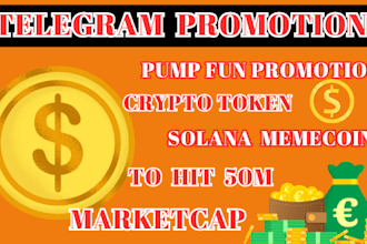 telegram promotion,solana memecoin,crypto token, pump fun to hit 500m marketcap