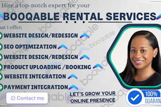 build booqable rental website, online booking website design, integration, SEO