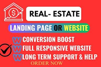 build a real estate investor landing page or website