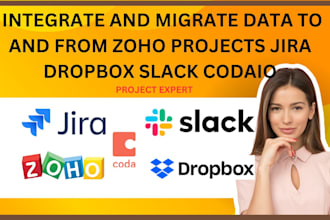 integrate and migrate data to and from zoho projects jira dropbox slack codaio