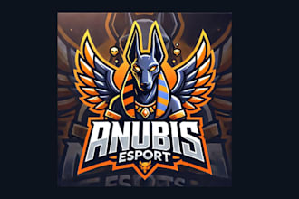 design modarn anubis mascot logo with free source file