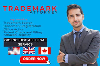 be your US licensed attorney for trademark registration office action, renewal