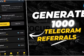 telegram referral link promotion bring you 80k users, p2e,telegram mini game,app