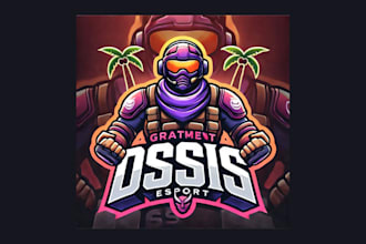 create stunning gradient oasis mascot logo with new concepts