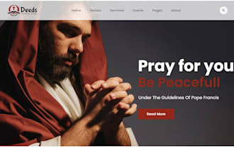 design fully optimized church website, ministry and non profit website