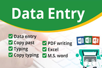 be your virtual assistant for data entry,data mining,copy paste,web recharge