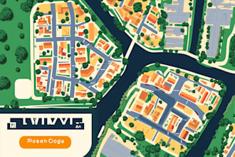 draw vector map in illustrator