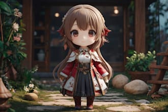 draw your character into cute chibi