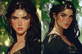 paint a realistic or fantasy portrait