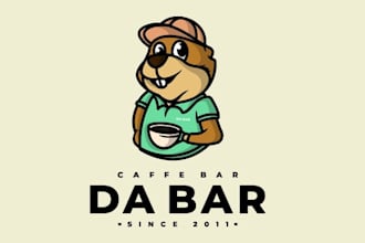 design character serbian based bar logo