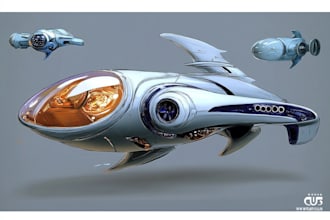 draw a spaceship or vehicle design