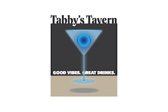 make modern unique tavern and vibes drink logo