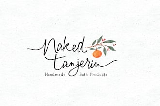 design handmade and organic bath bombs products logo